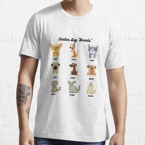 Shelter Dog Breeds Graphics T-Shirt, Life Goal Pet All The Dogs Shirt